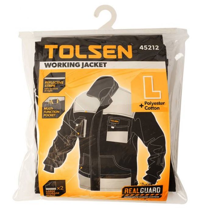 Куртка робоча Tolsen, посилена, L(52), сірий