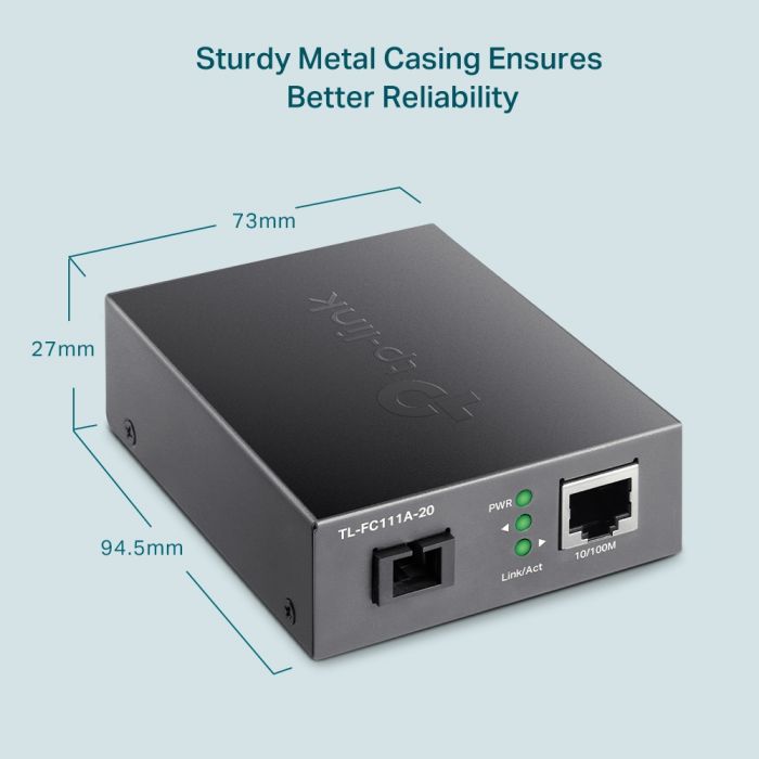 Медіаконвертер TP-LINK FC111A-20 1xFE, 100Base-LX, SM, WDM, 20km, SC