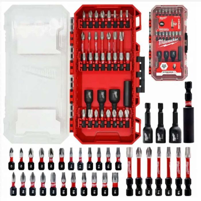 Біти Milwaukee Shockwave, набір 35шт, кейс