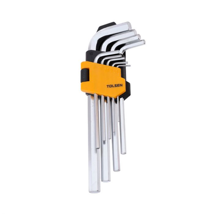 Ключі шестигранні Tolsen, набір 9шт, довгі, 1.5-10мм, CrV