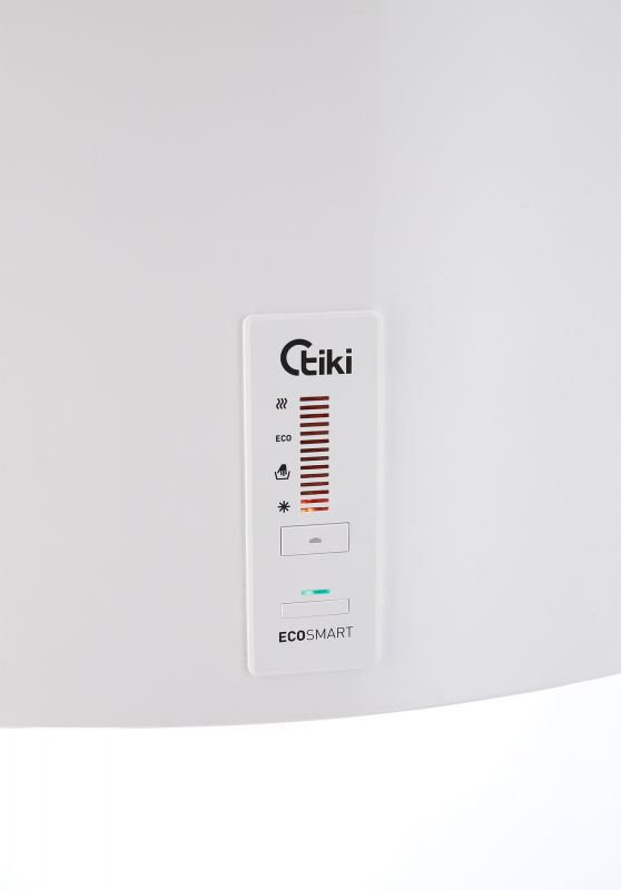 Водонагрівач електр. TIKI слім SuperESD, 80л, 2кВт, сухий тен, електр. кер-ння, B, білий, 700094