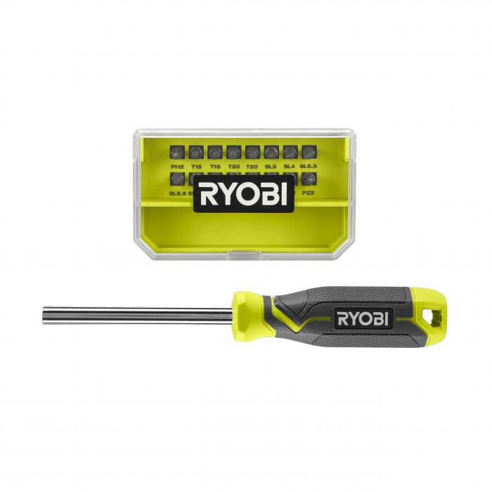 Викрутка Ryobi RHSDM1701, битотримач 1/4", 100мм, 16 біт, SL,PH,PZ,Torx, кейс