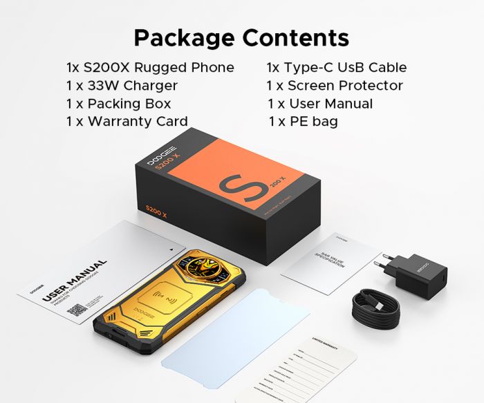 Смартфон Doogee S200X 5G 6.72" 12/512ГБ, 2SIM, 10100мА•год, чорний