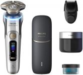 Бритва електр. Philips Series i9000 Prestige Ultra,  бритв.головок-3, Li-Ion, сух.+волог., індикатор заряду, твердий чохол, хром