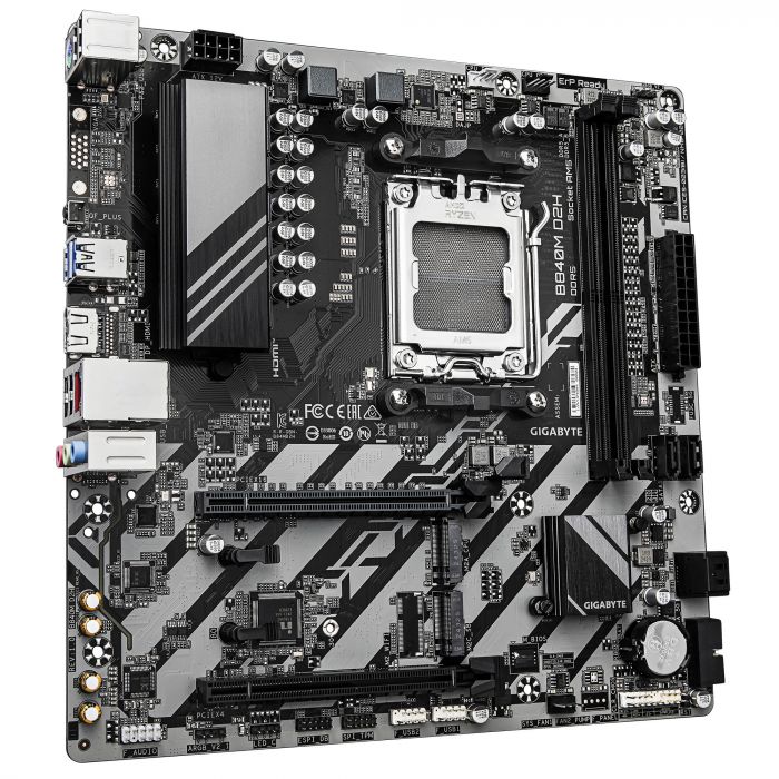 Материнська плата GIGABYTE B840M D2H sAM5 B840 2xDDR5 M.2 HDMI mATX