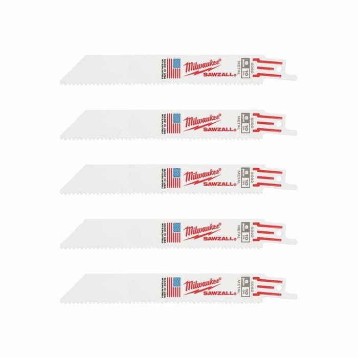 Полотно пиляльне для шабельної пилки Milwaukee GP універсальне, крок зуба 2.5ммх150мм, 5шт