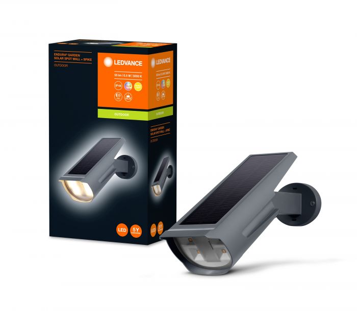Світильник автономний LEDVANCE ENDURA GARDEN SOLAR SPOT RGBW 0.5Вт 3000К 55Лм IP44 чорний