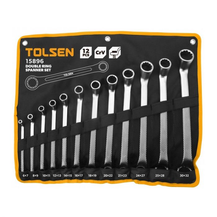 Ключі накидні Tolsen, набір 12шт, 6-32мм, CrV
