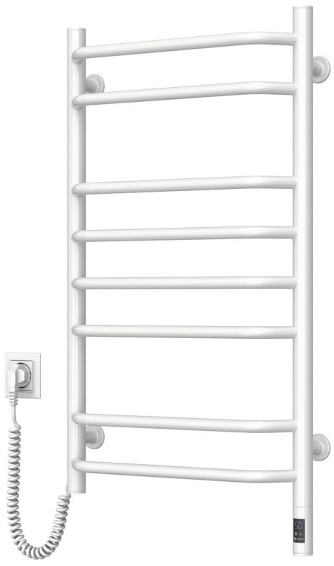 Рушникосушка Navin електрична Блюз, 800х480х123мм, таймер-регулятор, сталь, білий, ліве підключення