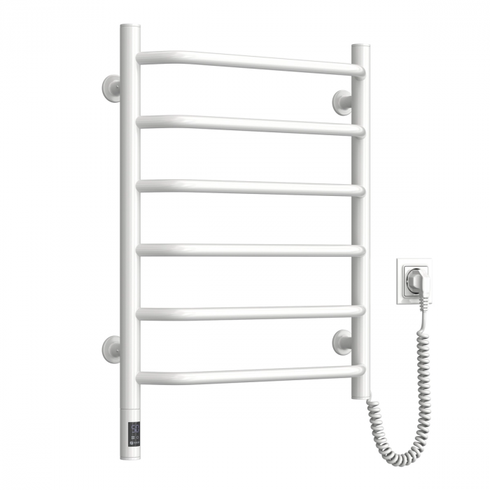 Рушникосушка Navin електрична Блюз, 600х480х123мм, таймер-регулятор, сталь, білий, праве підключення