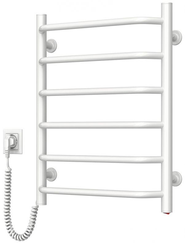 Рушникосушка Navin електрична Блюз, 600х480х123мм, кнопка, сталь, білий, ліве підключення