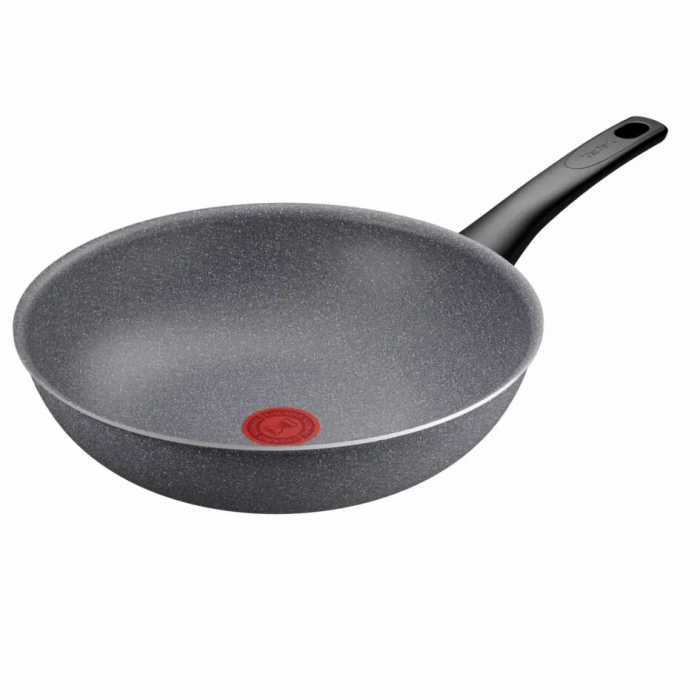 Сковорода ВОК Tefal Hard Stone,28см, алюміній, бакеліт, сірий