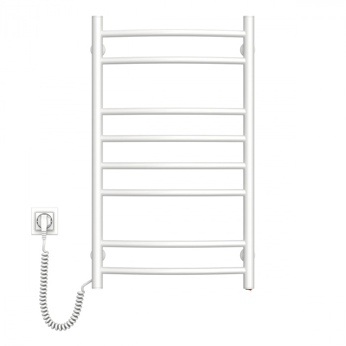 Рушникосушка Navin електрична Камелія, 800х480х105мм, кнопка, сталь, білий, ліве підключення