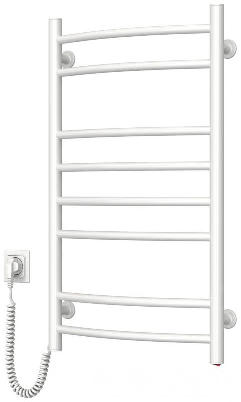 Рушникосушка Navin електрична Камелія, 800х480х105мм, кнопка, сталь, білий, ліве підключення