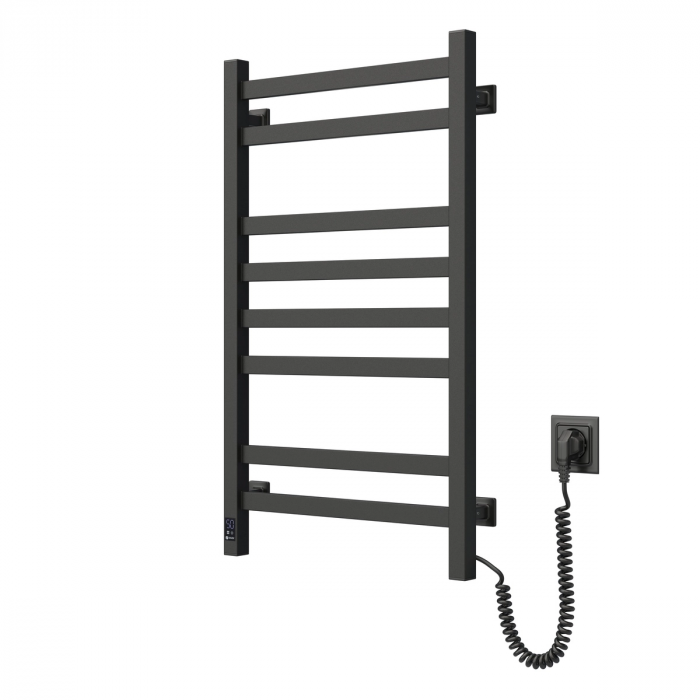 Рушникосушка Navin електрична Авангард, 800х480х71мм, таймер-регулятор, сталь, чорний муар, праве підключення