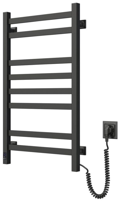 Рушникосушка Navin електрична Авангард, 800х480х71мм, таймер-регулятор, сталь, чорний муар, праве підключення