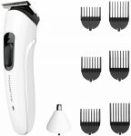 Тример Rowenta Trim&Style, для бороди, носа, вусів і голови, мережа+акум., насадок-7, сталь, білий