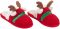 Взуття домашнє Ardesto Christmas 38/39 розмір, 100% поліестер, підошва 100% гума, червоний