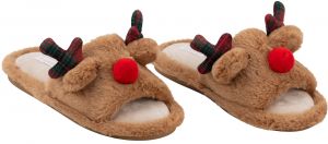 Взуття домашнє Ardesto Christmas 40/41 розмір, 100% поліестер, підошва 100% гума, коричневий