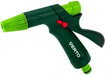 Зрошувач ручний Verto, пістолетний, 1/2"-3/4", регулювання напору / розпилу води, тримач двокомпонентний