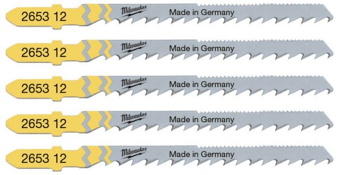 Полотно пиляльне для електролобзика Milwaukee Special по дереву, крок зуба 4.5ммх75мм, 5шт