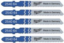 Полотно пиляльне для електролобзика Milwaukee T118B по металу, крок зуба 2ммх55мм, 5шт