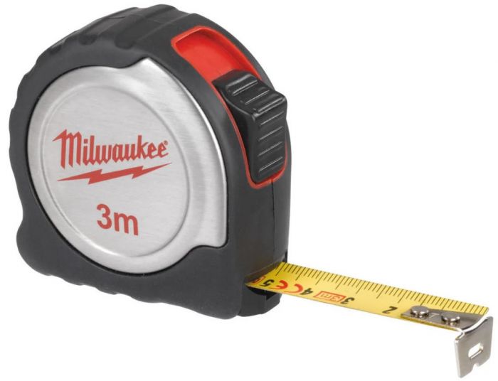 Рулетка Milwaukee C3/16, 3мх16мм, з фіксатором змотування, АБС-пластик