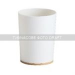 Склянка для зубних щіток Ardesto Minimalism 7.8x11.3см, поліпропілен, бамбук, білий