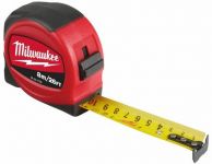 Рулетка Milwaukee Slimline S8-26/25, 8мх25мм, з фіксатором змотування, АБС-пластик
