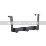 Дверний вішак на 3 гачки Ardesto Minimalism 30x3x20см, метал, пластик, чорний