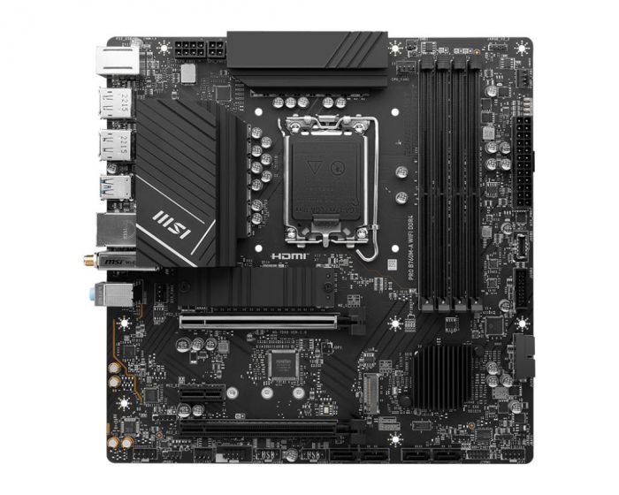 Материнcька плата MSI PRO B760M-A WIFI DDR4 s1700 B760 4xDDR4 M.2 HDMI DP WiFi BT mATX