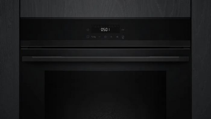Духова шафа Siemens електрична, 76л, A, дисплей, конвекція, телескопічні направляючі, soft closing, чорний
