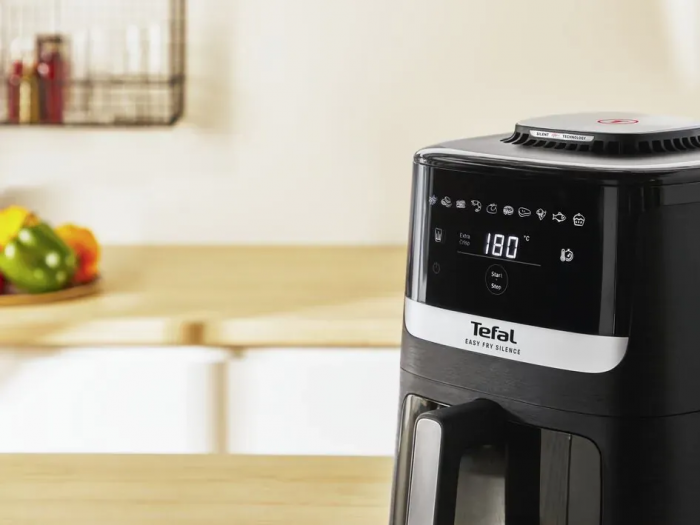 Мультипіч Tefal Easy Fry Silence Vision, 1670Вт, чаша-5л, сенсорне керув., 10 програм, з віконцем, пластик, чорний