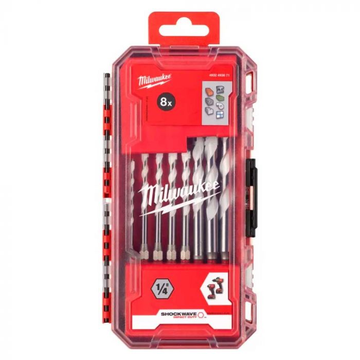 Набір свердел Milwaukee ShW HEX, універсальний, 3-10мм, кейс, 8шт
