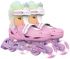 Роликові ковзани Neon Inline, розмір 34-37, веселка