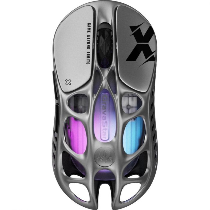 Миша GravaStar Mercury X, BT/WL/USB-A, RGB, сірий