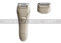 Епілятор Ardesto 2в1 Pearl Cream LESH-Y700PERL, пінцетний, акумул., пінцет.-18, сух., насадок-2, бежевий