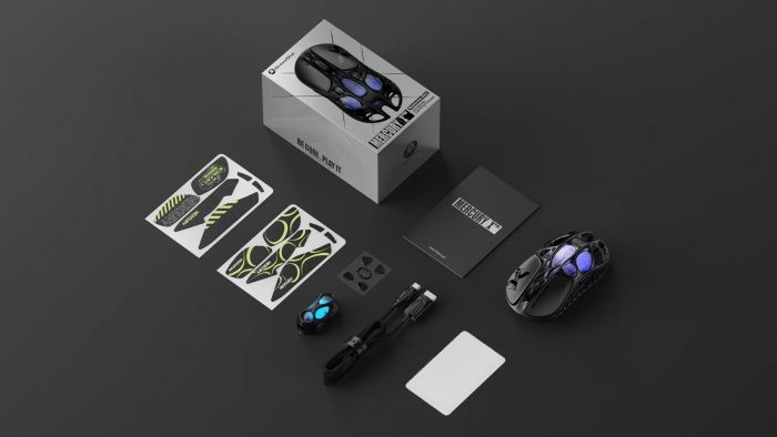 Миша GravaStar Mercury X Pro, 8K, BT/WL/USB-A, RGB, чорний