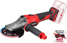 Шліфмашина кутова акумуляторна Einhell TP-AG 18/125 F Li BL - Solo, PXC, 18В, безщіткова, 125 мм, 8500 об/хв, плаский редуктор, 1.57кг (без АКБ та ЗП)