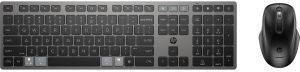 Комплект клавіатура та миша НР 720 Multi-Device Rechargeable, BT, EN/UK, чорний