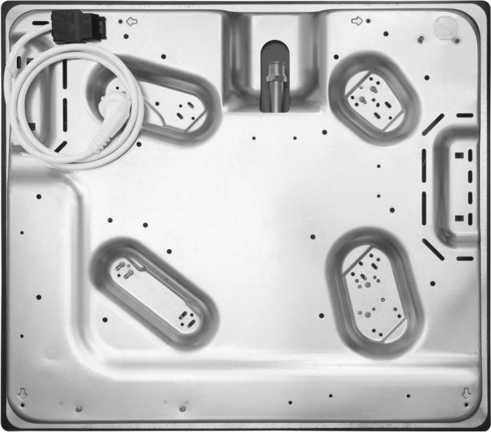 Варильна поверхня Hansa  газова на склі, 59см, чавун, бежевий