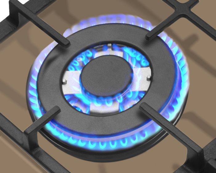 Варильна поверхня Hansa  газова на склі, 59см, чавун, бежевий