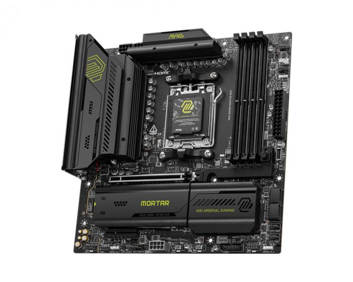 Материнcька плата MSI MAG B850M MORTAR WIFI sAM5 B850 4xDDR5 M.2 HDMI WiFi BT mATX
