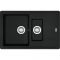 Мийка кухонна Franke Basis, фраграніт, прямокутник, з крилом, 780х500х200мм, чаша - 1,5, врізна, BFG 651-78, чорний матовий
