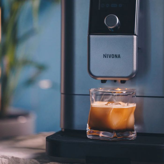 Кавомашина Nivona CafeRomatica, 1.8л, зерно+мелена, автомат.капуч, дисплей, авторецептів -9, пригот, холодної кави, перлинно-блакитний