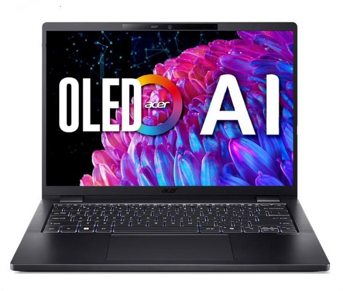 Ноутбук Acer TravelMate TMP614-73 14" 2.8K OLED, Intel U7-155H, 32GB, F1TB, UMA, Win11P, чорний