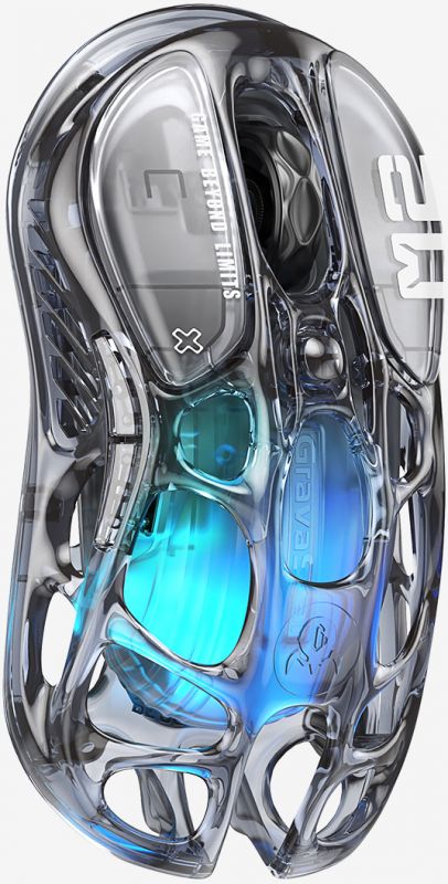 Миша GravaStar Mercury M2, BT/WL/USB-A, RGB, чорно-прозорий
