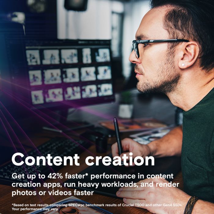 Накопичувач SSD Crucial M.2 2TB PCIe 4.0 T500