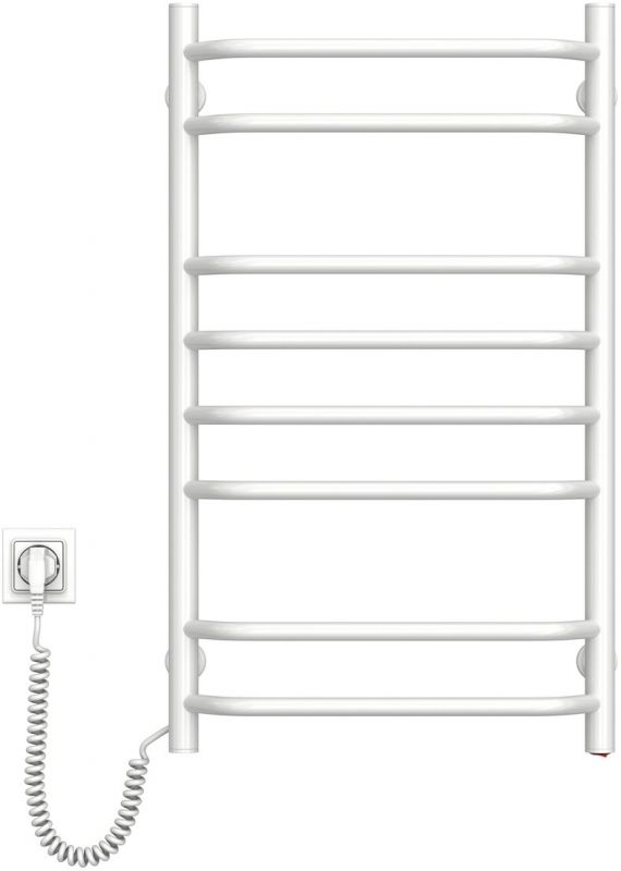 Рушникосушка Navin електрична Блюз, 800х480х123мм, кнопка, сталь, білий, ліве підключення