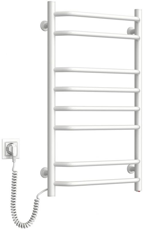 Рушникосушка Navin електрична Блюз, 800х480х123мм, кнопка, сталь, білий, ліве підключення